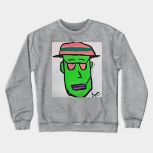 Green Lizard Man Crewneck Sweatshirt